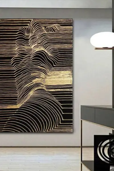 3D Dama u Linijama - slika na platnu