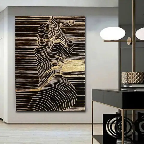 3D Dama u Linijama - slika na platnu