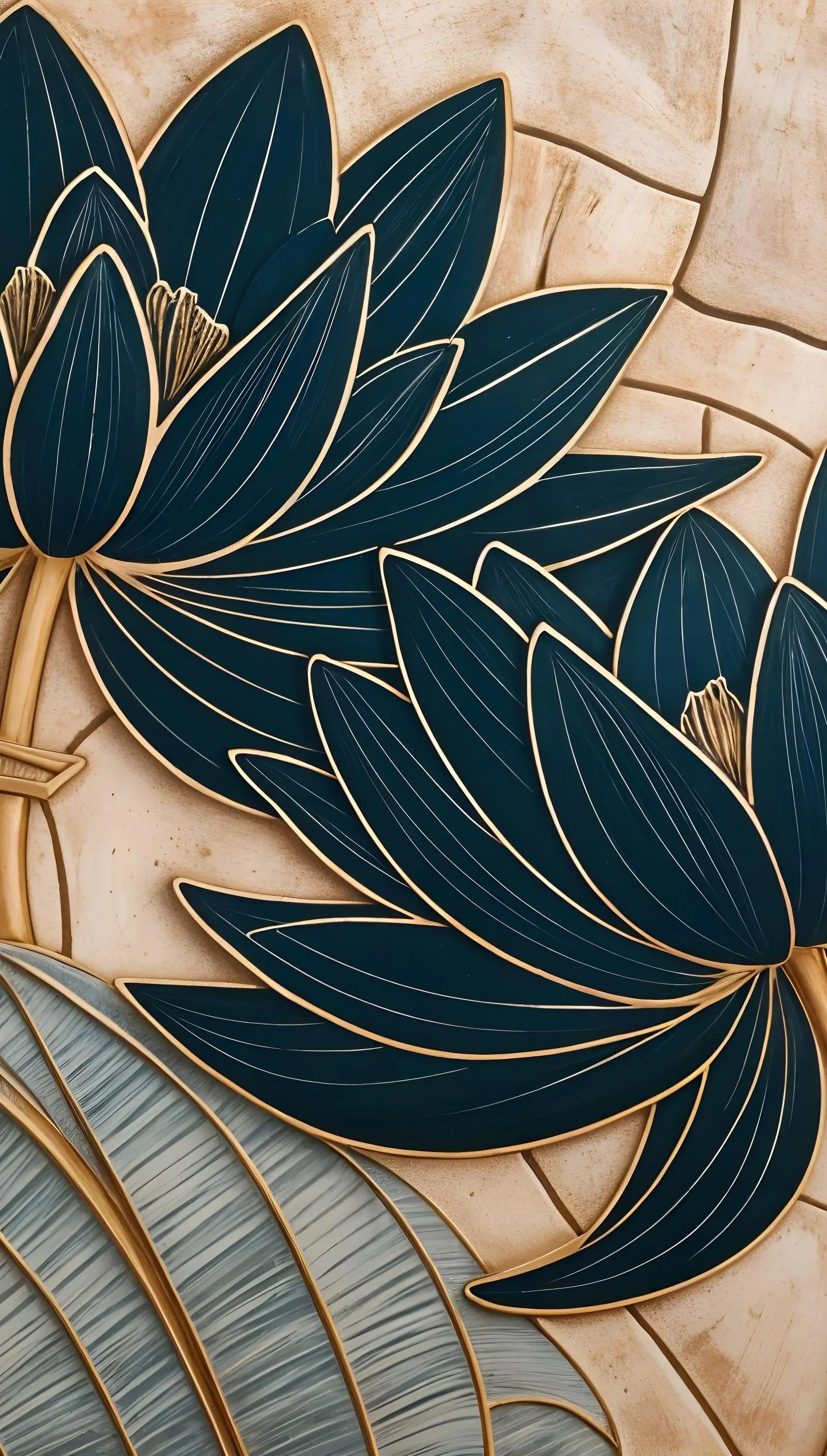3D Indigo Latice – sa ramom