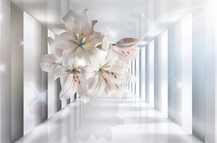 3D Lotos u Svetlosnom Hodniku – sa ramom