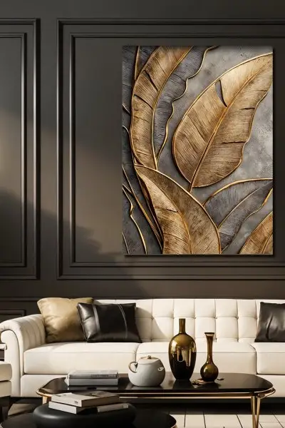 3D Zlatni Odlomci Prirode - slika na platnu