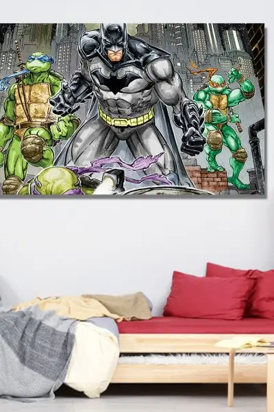 Batman i Nindza kornjace - slika na platnu