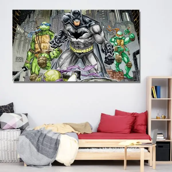 Batman i Nindza kornjace - slika na platnu