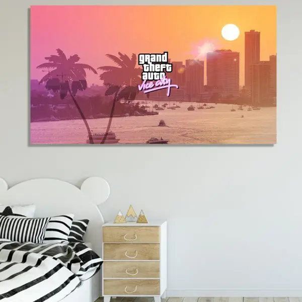 Vice City Zalazak - slika na platnu