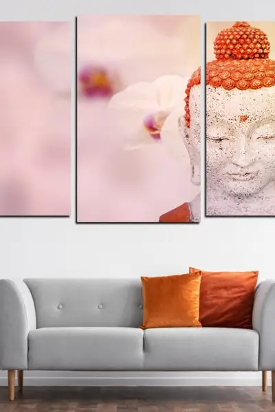 Budin Mir u Roze Tonovima – 3 dela - slika na platnu