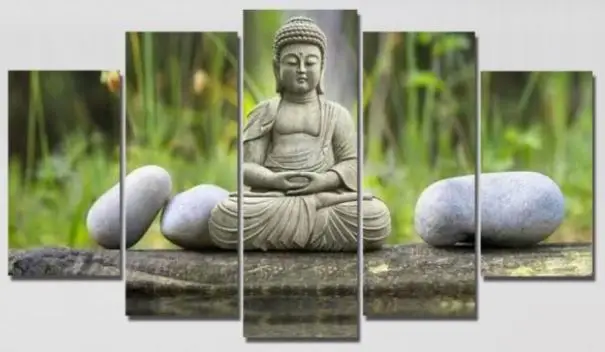 Mirna Meditacija Bude – 5 delova – sa ramom
