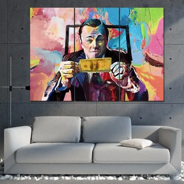 Boje Pohlepe The Wolf of Wall Street – 3 dela - slika na platnu