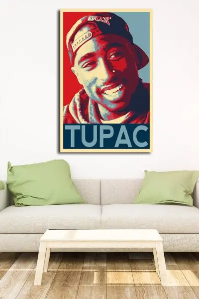 Nasmejani Tupac - slika na platnu