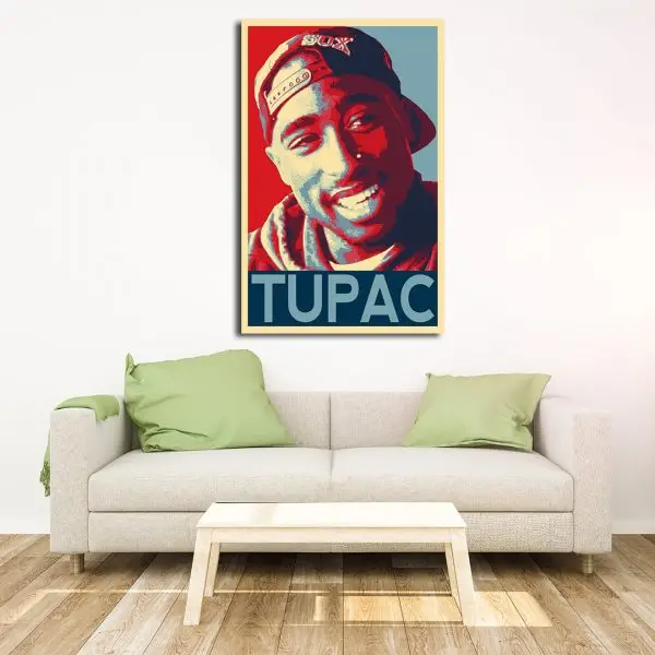 Nasmejani Tupac - slika na platnu