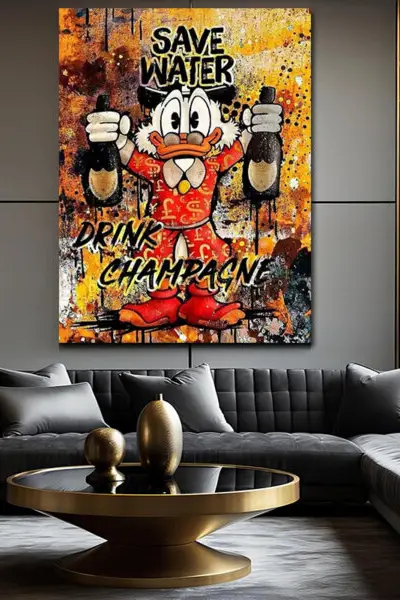 Save Water – Drink Champagne - slika na platnu