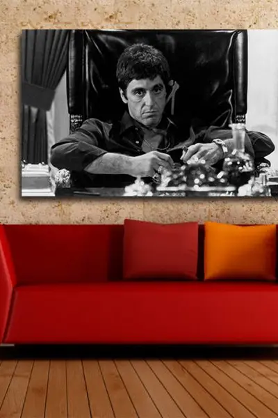 Scarface U Crno-Belom - slika na platnu