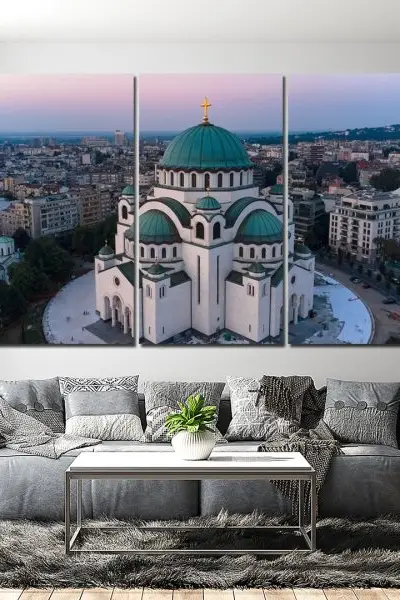 Beograd Ispod Kupole – 3 dela - slika na platnu