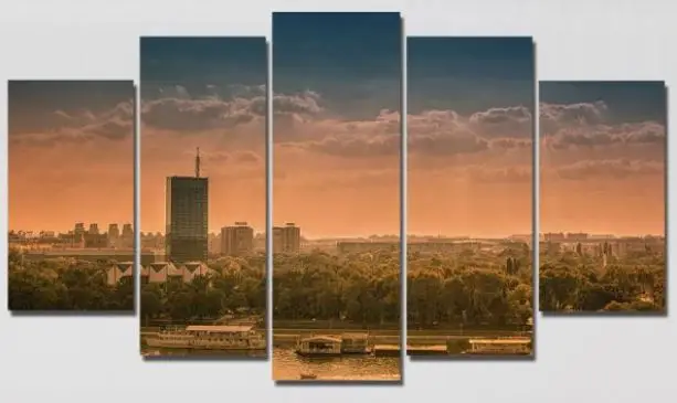 Beograd u Toplini Pogleda – 5 delova – sa ramom