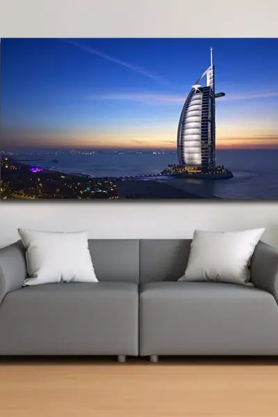 Burdž Al Arab u Sumrak - slika na platnu