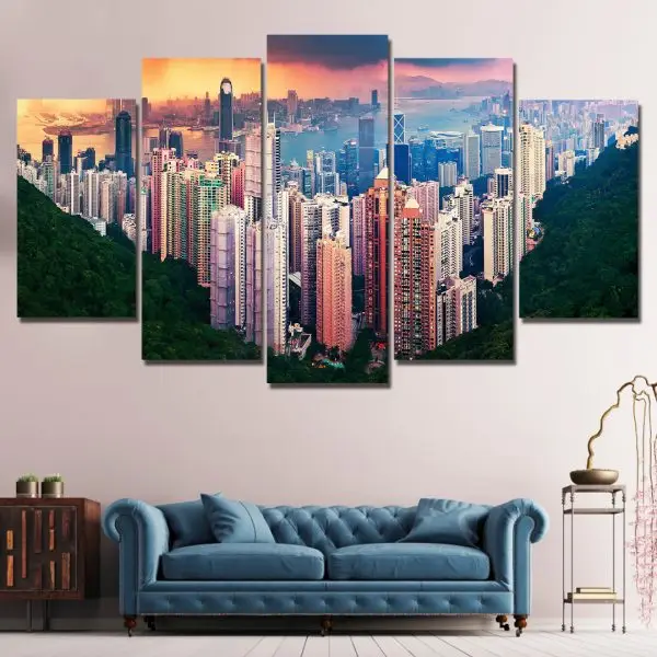 Hong Kong iz Sna – 5 delova - slika na platnu
