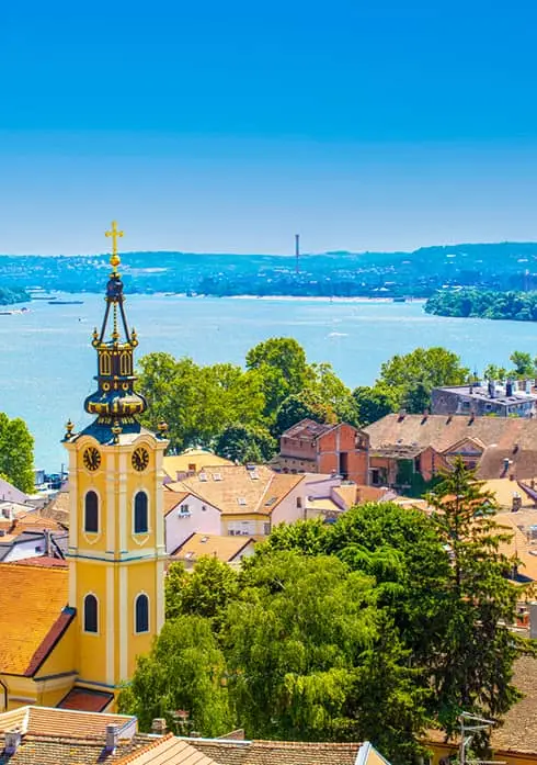 Letnji Pogled na Zemun – sa ramom
