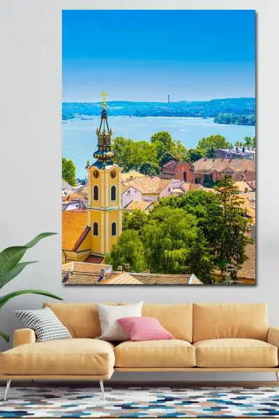 Letnji Pogled na Zemun - slika na platnu