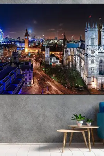 London Grad koji Svetli - slika na platnu