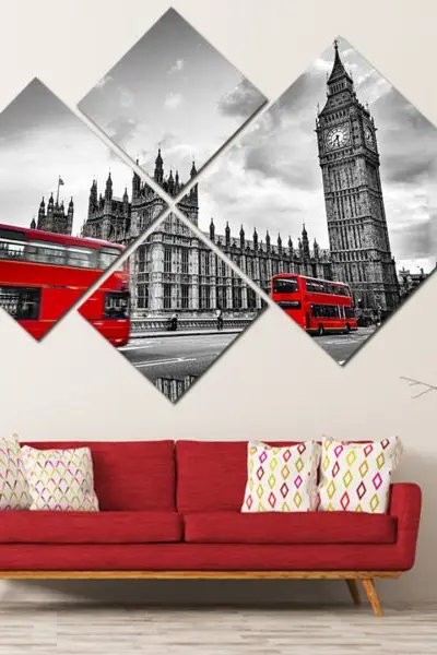 London u Crveno-Crnom - slika na platnu