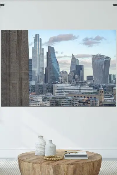 Panorama Londonskih Nebodera - slika na platnu