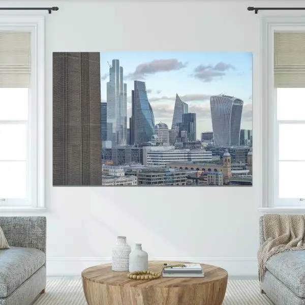 Panorama Londonskih Nebodera - slika na platnu