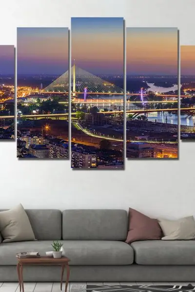 Panorama Pod Zvezdama – 5 delova - slika na platnu