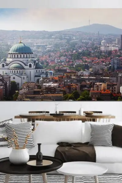 Pogled na Hram i Avalu - slika na platnu