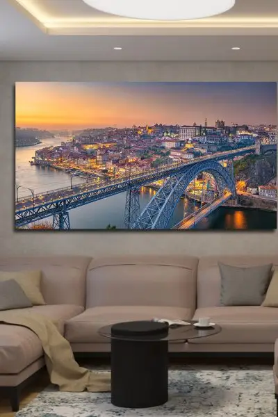 Porto u Zlatnom Sjaju - slika na platnu