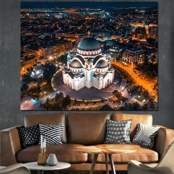 Svetionik Nad Beogradom - slika na platnu