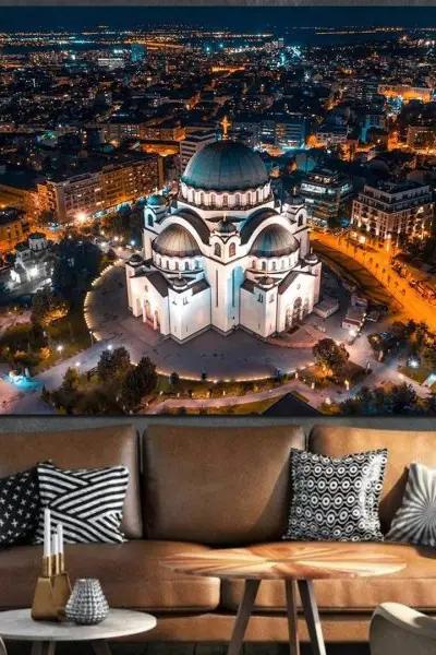 Svetionik Nad Beogradom - slika na platnu