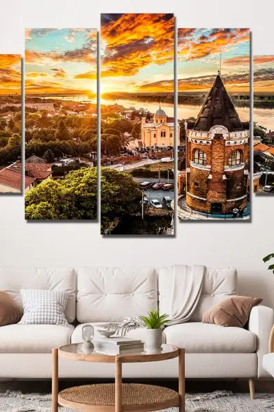 Tišina sa Kule Gardoš – 5 delova - slika na platnu