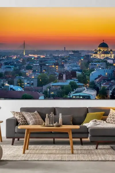 Zalazak Sunca u Beogradu 1 - slika na platnu