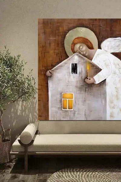 Anđeo Čuvar Kuće - slika na platnu