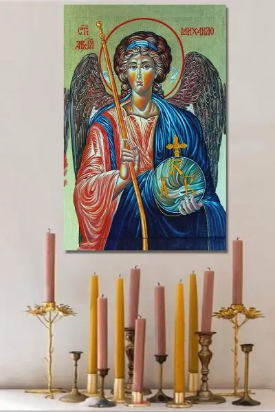 Arhangel Mihailo – Vođa Nebeske Vojske - slika na platnu