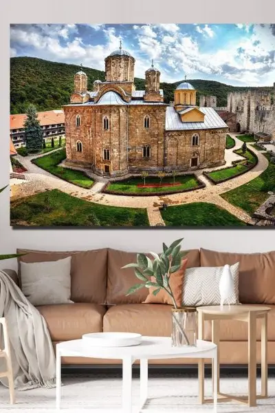 Manasija – harmonija duhovnosti i arhitekture - slika na platnu