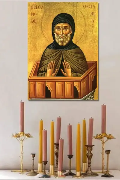 Prepodobni Simeon Stolpnik - slika na platnu