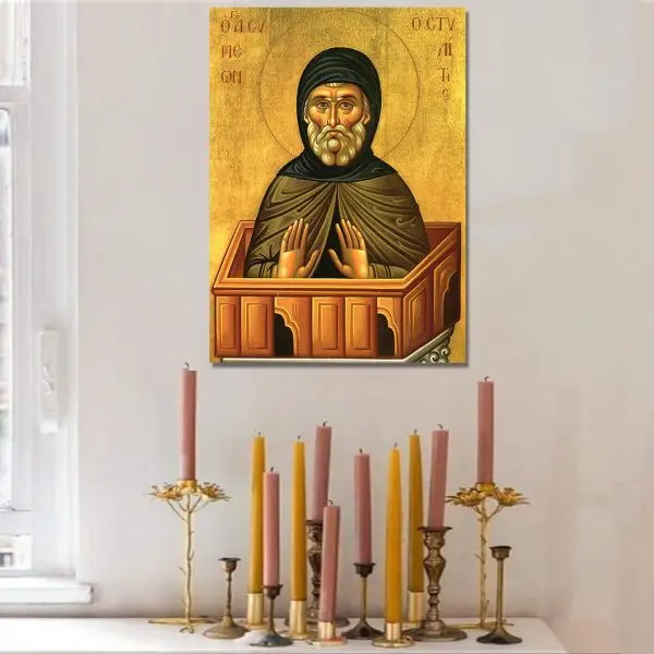Prepodobni Simeon Stolpnik - slika na platnu