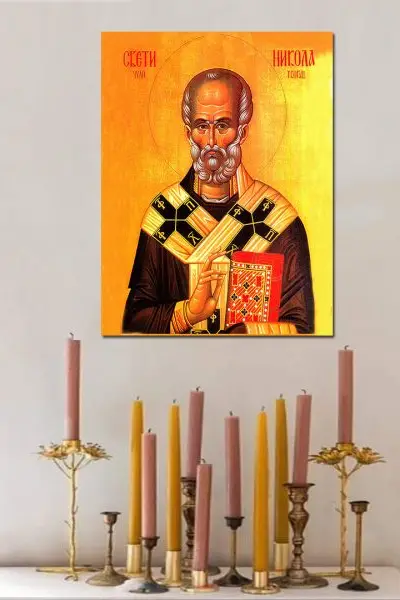 Sveti Nikola – Zaštitnik i Dobrotvor - slika na platnu