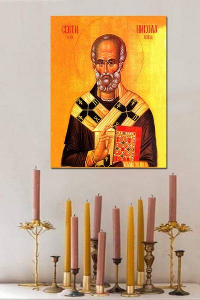 Sveti Nikola – Zaštitnik i Dobrotvor - slika na platnu