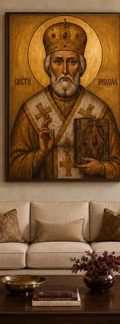 Sveti Nikola - slika na platnu
