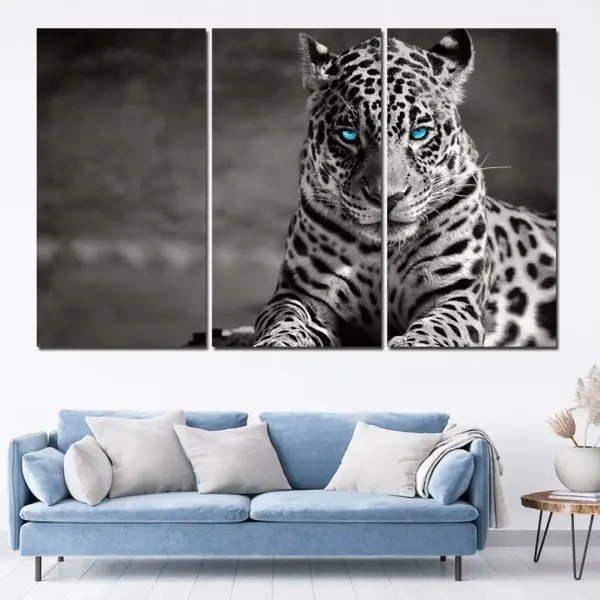 Ledene Oči Leoparda – 3 dela - slika na platnu
