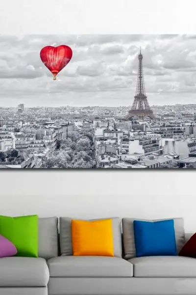 Pariz u Obliku Srca - slika na platnu