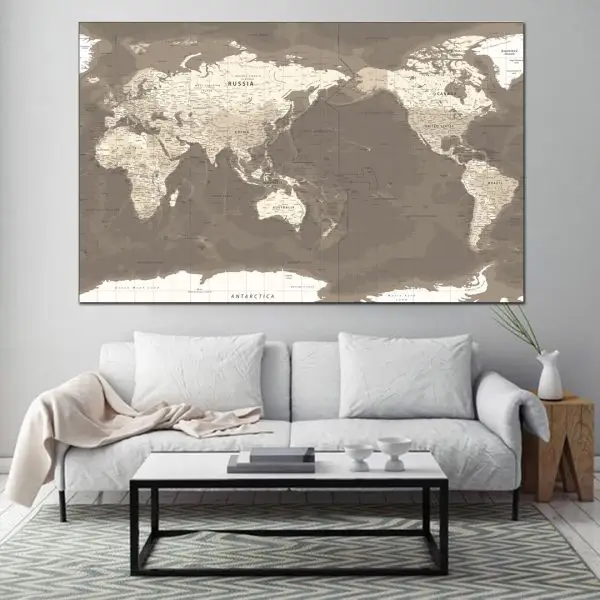 Mapa Neutralne Elegancije - slika na platnu