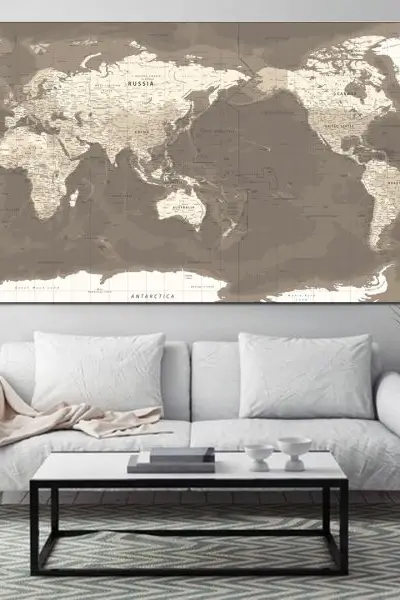 Mapa Neutralne Elegancije - slika na platnu