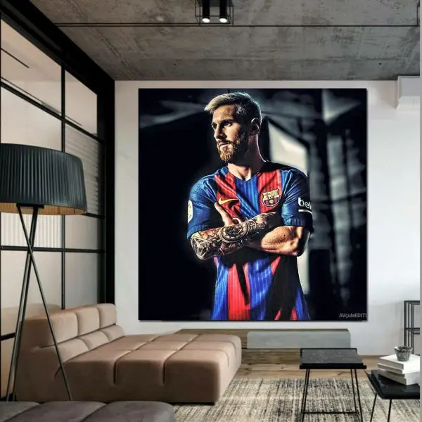 Messi – Pogled Šampiona - slika na platnu