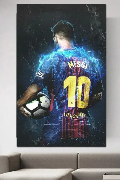 Messi Električni Broj 10 - slika na platnu