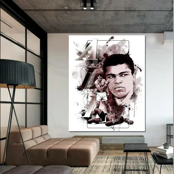 Muhamed Ali – Portret Borca - slika na platnu