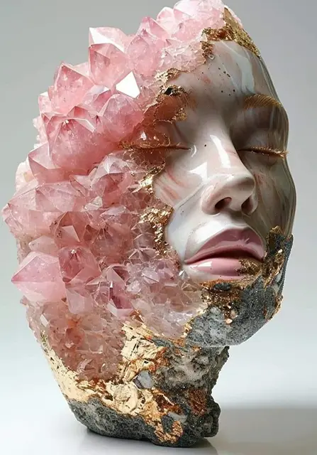 3D Lice Iz Kristala – sa ramom