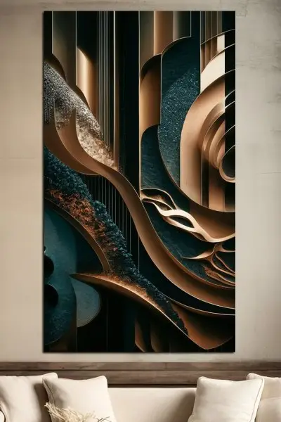 3D Tama u Zlatu - slika na platnu