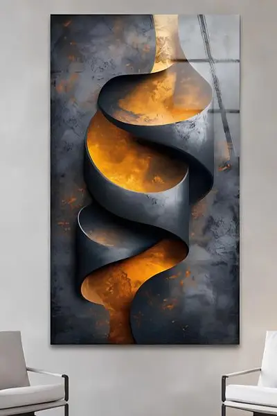 3D Vatra u Spirali - slika na platnu